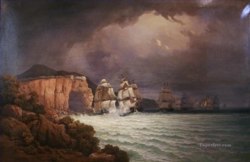 海戦 Painting - ロムルス海戦の戦闘